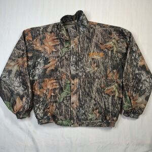 ScentLok Dakota Jacket Mens Large Camo Mossy Oak Break-Up Full Zip Fleece Huntin